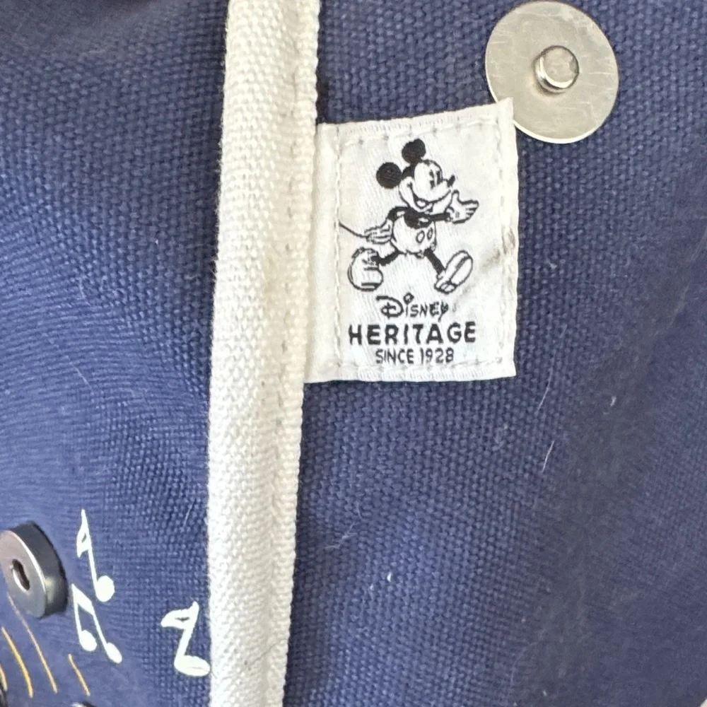 Vintage Disney Navy and Brown Mickey Mouse Backpack